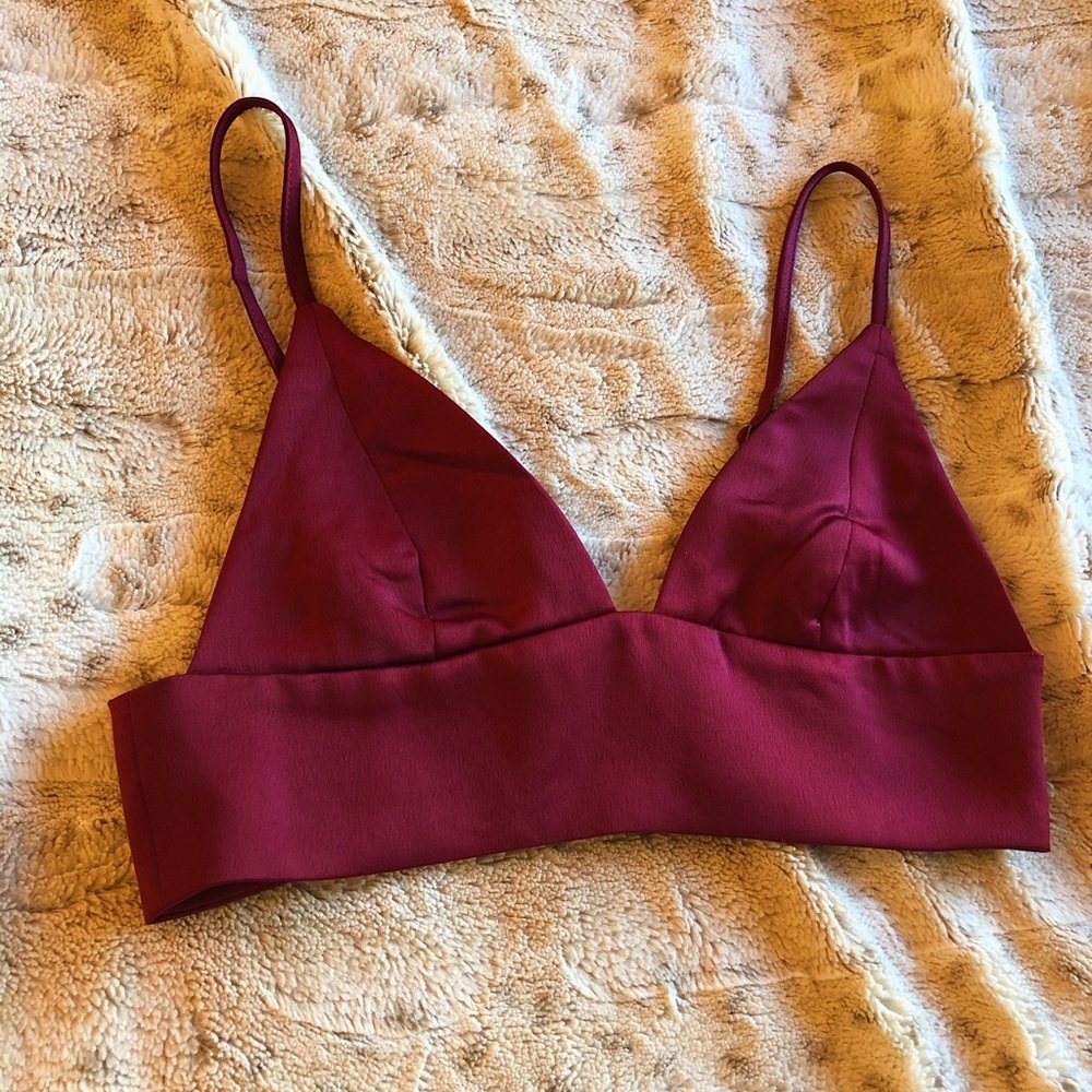 🌸FREE PEOPLE🌸 burgundy bralette tank top NWOT